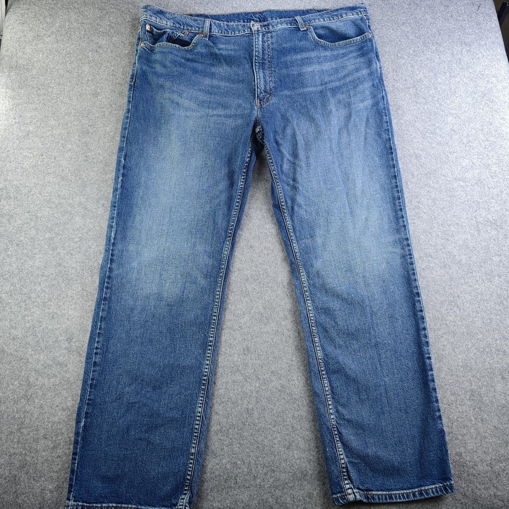 Levis 559 Jeans Mens 42x32 Blue Medium Wash Denim Straight Leg Cotton